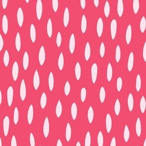 strawberry seeds, abstract marks, in pink, large scale