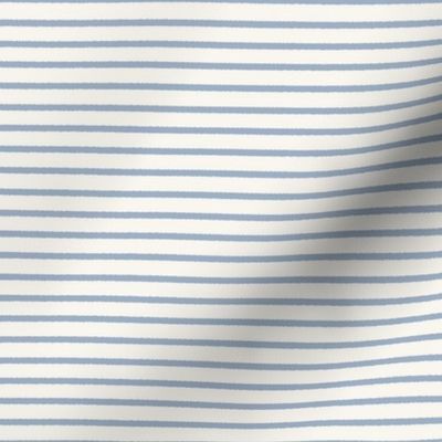 Stripes Blue on Cream
