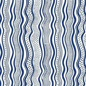 Blue Wavy Lines & Dots - small 
