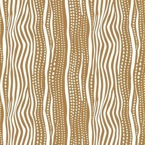 Brown Wavy Lines & Dots - small