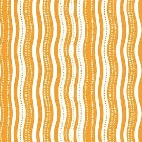 Orange Wavy Lines & Dots - small 