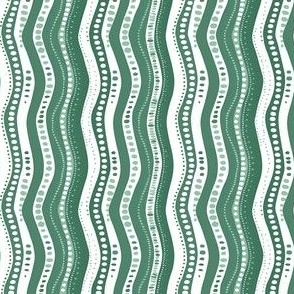 Green Wavy Lines & Dots - small 