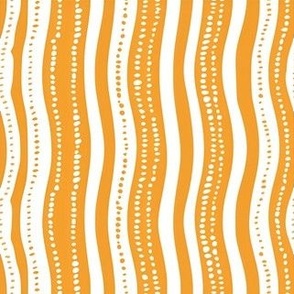Orange Wavy Lines & Dots - large 