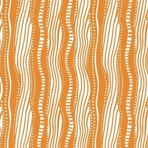 Orange Wavy Lines & Dots - small
