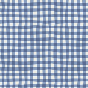 (S) Jam Jar Gingham - Wonky Check - Blue Nova 825