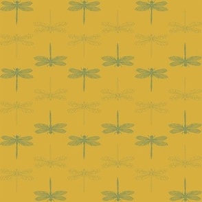 Sage Dragonfly in Gold Yellow  - 8" repeat