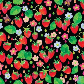 Summer Strawberry Bliss - Black