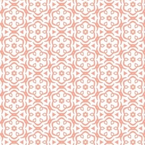 Jasmine - Floral Geometric White Pink Small