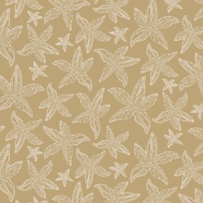 Coastal Chic Starfish - Golden Sand/Cream - 12 inch