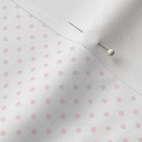 small pink on white polka dots
