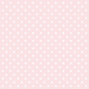 small white polka dots on pink