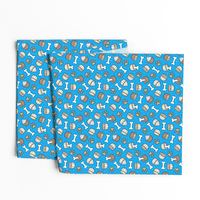 (small scale) Doggy Ice-Cream - summer pup treats - bright blue - LAD24