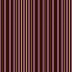 (M) French Country Stripes Burgundy, Rose and Gold