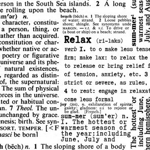 Black On White Dictionary Text  Summer Pattern
