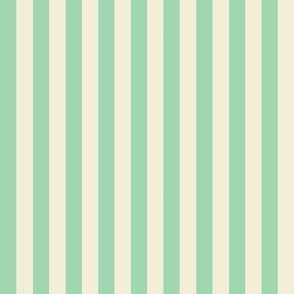 pale mint green  + cream summer holiday stripe