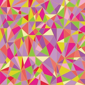 Fractured-Avant-garde Geometric-Pink Mardi Gras Palette