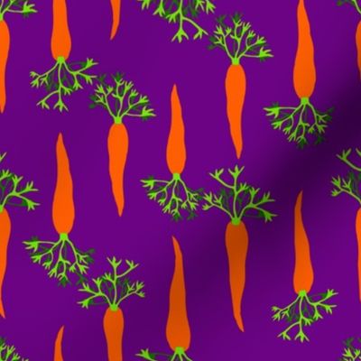 Orange Carrot Stripes Medium Purple