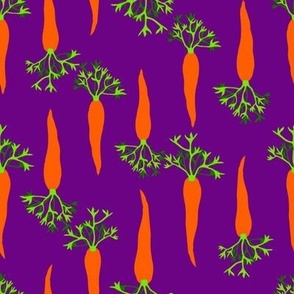 Orange Carrot Stripes Medium Purple