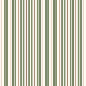 Ticking Stripe-green and brown, Coordinate Stripes, Stripes, Blue Stripe, Ticking, Thin Stripes, Boys