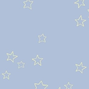 Back to School Gold star student minimalistic hand drawn stars in yellow and bright peach
