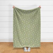 Back to School Polka dots in olive green and pastel colores