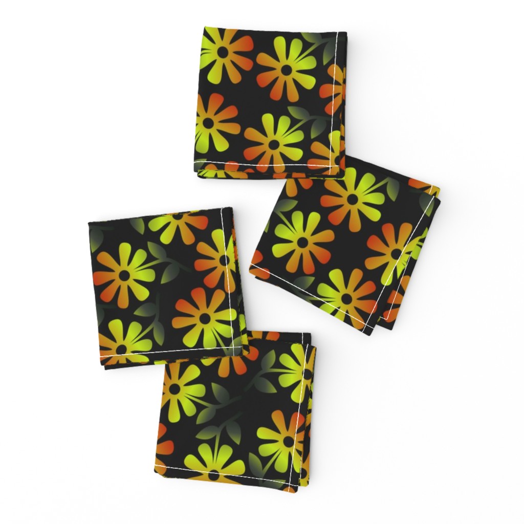 Lime Orange Floral