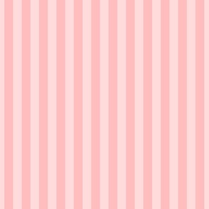 Pink and Peach Vertical Stripes Medium Scale
