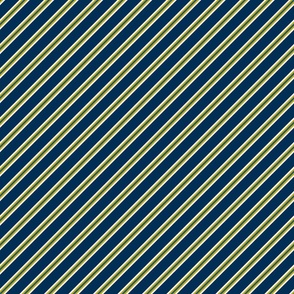 Dark Blue and Gold Diagonal Stripe
