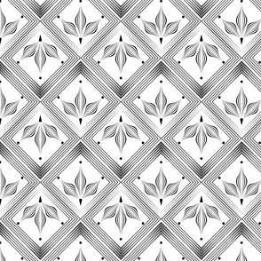 black white monochrome art deco geometric modern pattern 