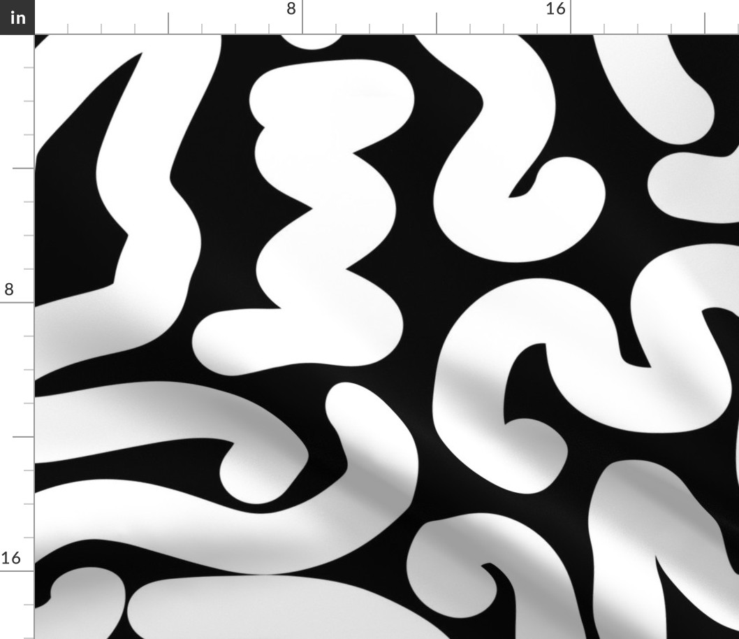 abstract crazy brush stroke - bold white lines on black - abstract black wallpaper 