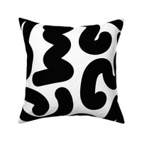 abstract crazy brush stroke - bold black lines on white - abstract black wallpaper 