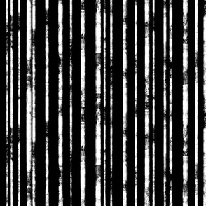 boho rustic stripe - white rustic stripes on black - natural texture - minimalist textured black wallpaper