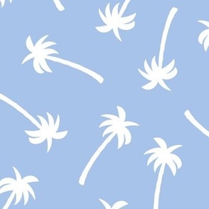 10.5 White palm trees on soft blue
