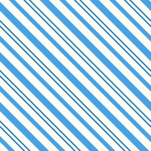 Christmas Wonderland Candy Stripes Blue Cream by Jac Slade