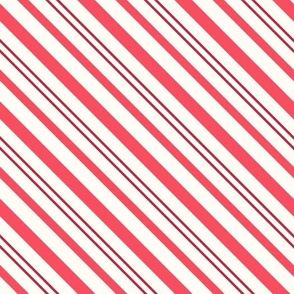 Christmas Wonderland Candy Stripes Red Cream by Jac Slade
