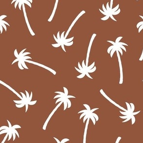 Summer palm trees white/brown 