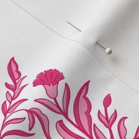 Indian Block Print - Pink Cypress - Large