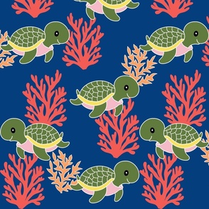 Cute sea turtle design (large) - 24 inch