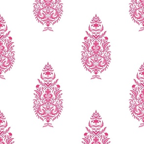 Indian Block Print - Pink Cypress - Medium