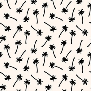 Small Black palm trees