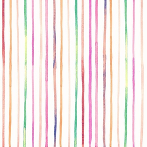 Party time colorful stripes on white large scale