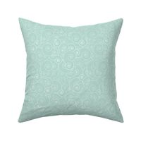 Abstract Spiral Swirls in Faded Aqua