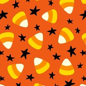 7.71 Candy corn, stars tossed on orange 