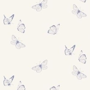 Small // Summer Flutter // Summertime Butterfly // Elegant Whimsical Bugs // Cottage Cottagecore // Lavender Indigo Cream