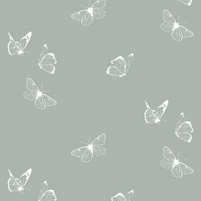 Small // Summer Flutter // Summertime Butterfly // Elegant Whimsical Bugs // Cottage Cottagecore // Sage Green Cream