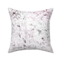 Leaves botanical white purple pure love pink ice white grey top