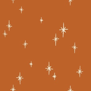 (L) Vintage Christmas Twinkling Stars Blender - cream on burnt orange