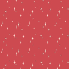 (S) Vintage Christmas Twinkling Stars Blender - cream on red