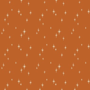 (S) Vintage Christmas Twinkling Stars Blender - cream on burnt orange