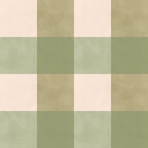 Gingham pattern - chilled cucumber green and antique white